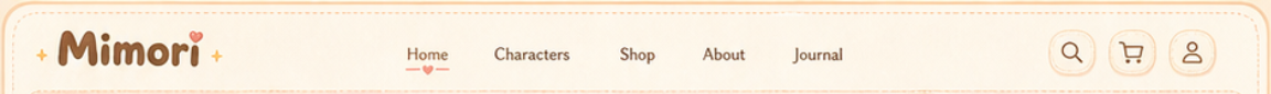 Mimori navigation bar